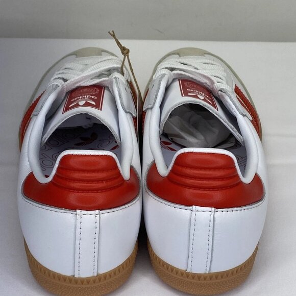 NEW ADIDAS Women’s Samba OG Sneakers – White/Red Size 6 Leather Low-Top IF6513 - Picture 3 of 6